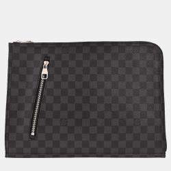 مملوكة مسبقًا Louis Vuitton Damier Graphite Poche Documents Clutch Bag