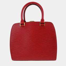 Pre Owned Louis Vuitton Red Epi Pont Neuf Handbag