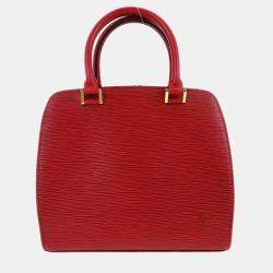Pre Owned Louis Vuitton Red Epi Pont Neuf Handbag