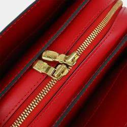 Pre Owned Louis Vuitton Red Epi Pont Neuf Handbag