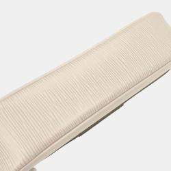 Pre Owned Louis Vuitton White Epi Pochette Montaigne Handbag