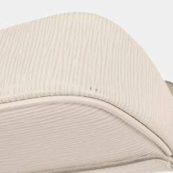 Pre Owned Louis Vuitton White Epi Pochette Montaigne Handbag