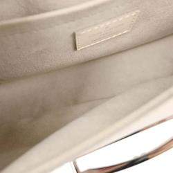 Pre Owned Louis Vuitton White Epi Pochette Montaigne Handbag