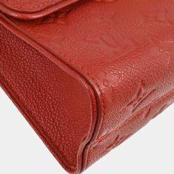 مملوكة مسبقًا حقيبة لوي فيتون سان سولبيس بي ام برغندي جلد مونوجرام أمبريانت