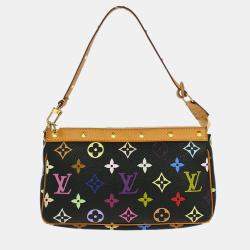 Pre Owned Louis Vuitton Black Multicolor Pochette Accessoires