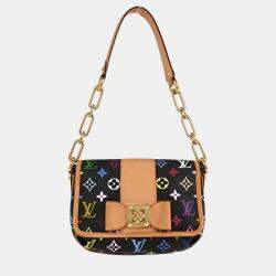 Pre Owned Louis Vuitton Black Monogram Multicolor Patty Handbag