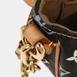 Pre Owned Louis Vuitton Black Monogram Multicolor Patty Handbag