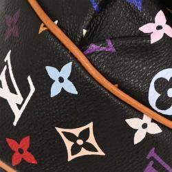 Pre Owned Louis Vuitton Black Monogram Multicolor Patty Handbag