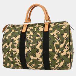 مملوكة مسبقًا Louis Vuitton Green Monogramouflage Speedy 35 Handbag