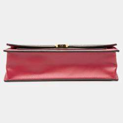 Pre Owned محفظة على سلسلة لوي فيتون فلور مونوغرام بنية حمراء