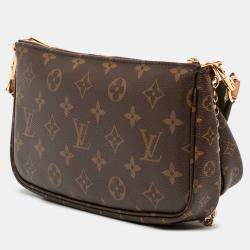 مملوكة مسبقًا حقيبة لوي فيتون مولتي بوشيت أسيسوار بني مونوغرام