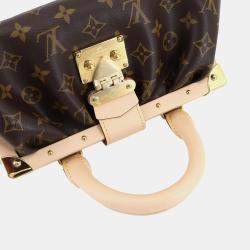 Pre Owned حقيبة كتف وسلسلة يد لويس فيتون مونوغرام كلاتش بنية 2-واي