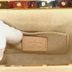 Pre Owned حقيبة كتف وسلسلة يد لويس فيتون مونوغرام كلاتش بنية 2-واي