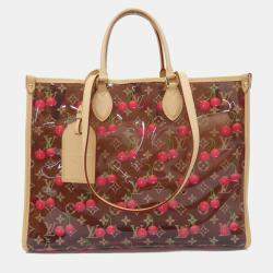 Pre Owned Louis Vuitton Monogram Cherry On The Go Gm Handbag