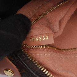 Pre Owned Louis Vuitton Petite Malle Souple Handbag Coated Canvas And Leather Monogram Brown Pink