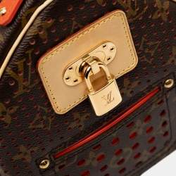 Pre Owned Louis Vuitton Brown Monogram Perforated Speedy 30