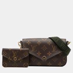 Pre Owned Louis Vuitton Brown Monogram Felicie Strap And Go
