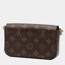 Pre Owned Louis Vuitton Brown Monogram Felicie Strap And Go