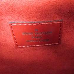 Pre Owned Louis Vuitton Monogram Sufflo Nv Bb Shoulder Bag Brown Red Color