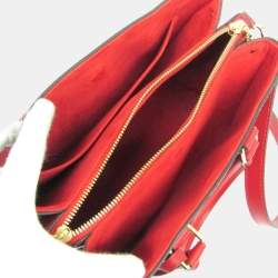 Pre Owned Louis Vuitton Monogram Sufflo Nv Bb Shoulder Bag Brown Red Color