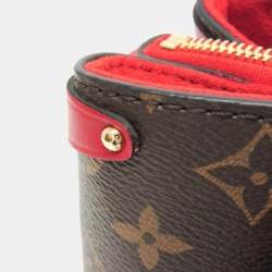 Pre Owned Louis Vuitton Monogram Sufflo Nv Bb Shoulder Bag Brown Red Color