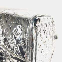 Pre Owned حقيبة لوي فيتون مونوغرام ميرو كل بول 55 بوسطن سفر جلد مرآوي فضي أرغنت