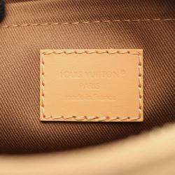 Pre Owned Louis Vuitton Keepall Bandouliere 25 Monogram Handbag Leather And Suede Beige Brown