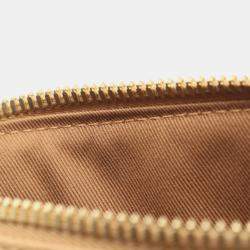 Pre Owned Louis Vuitton Keepall Bandouliere 25 Monogram Handbag Leather And Suede Beige Brown