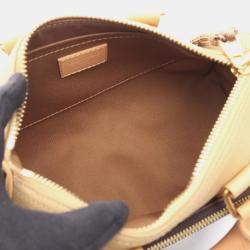 Pre Owned Louis Vuitton Keepall Bandouliere 25 Monogram Handbag Leather And Suede Beige Brown