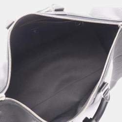 Pre Owned Louis Vuitton Keepall Bandouliere 50 Epi Leather Boston Bag In Noir Black And White