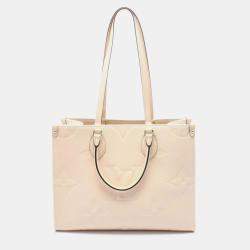 مملوكة مسبقًا Louis Vuitton On The Go Mm Tote Bag In Monogram Empreinte Leather Ivory
