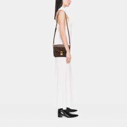 Pre Owned Louis Vuitton Brown Monogram Pochette Metis