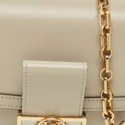 Pre Owned Louis Vuitton Dauphine MM Galet Leather Shoulder Bag