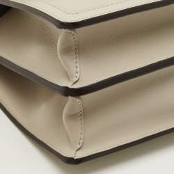 Pre Owned Louis Vuitton Dauphine MM Galet Leather Shoulder Bag