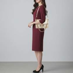 Pre Owned Louis Vuitton Dauphine MM Galet Leather Shoulder Bag