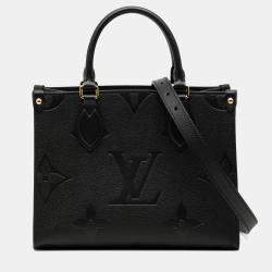 Pre Owned حقيبة لويس فيتون أون ذا جو سانت سوداء مونوغرام إمبرينت PM