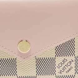 Pre Owned محفظة لوي فيتون زوي جلد وكانفاس دامييه إيبين وردية