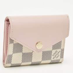 Pre Owned محفظة لوي فيتون زوي جلد وكانفاس دامييه إيبين وردية