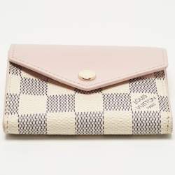 Pre Owned محفظة لوي فيتون زوي جلد وكانفاس دامييه إيبين وردية