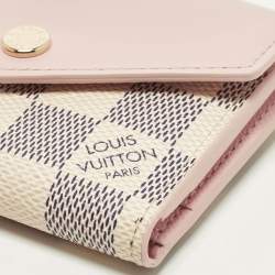 Pre Owned محفظة لوي فيتون زوي جلد وكانفاس دامييه إيبين وردية