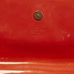 Pre Owned حقيبة كلتش لوي فيتون سوب جلد فيرنيه برتقالي غروب شمس