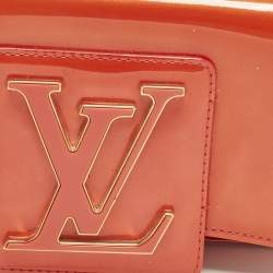 Pre Owned حقيبة كلتش لوي فيتون سوب جلد فيرنيه برتقالي غروب شمس