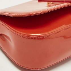 Pre Owned حقيبة كلتش لوي فيتون سوب جلد فيرنيه برتقالي غروب شمس