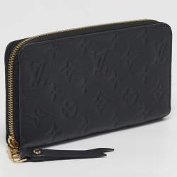 مملو كة مسبقًا Louis Vuitton Zippy Black Monogram Empreinte Leather Wallet