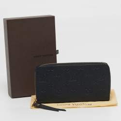 مملوكة مسبقًا Louis Vuitton Zippy Black Monogram Empreinte Leather Wallet