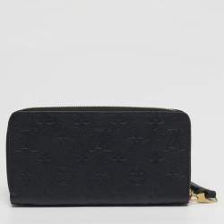 مملوكة مسبقًا Louis Vuitton Zippy Black Monogram Empreinte Leather Wallet