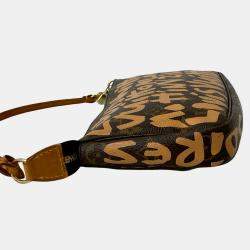مملوكة مسبقًا Louis Vuitton Brown Stephen Sprouse Monogram Graffiti Pochette Accessoires