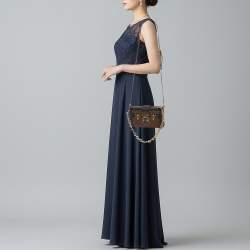 Pre Owned Louis Vuitton Petite Malle Monogram Canvas Clutch