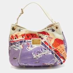 Pre Owned Louis Vuitton Riviera Cruise Galleria GM White/Multicolor Canvas Bag