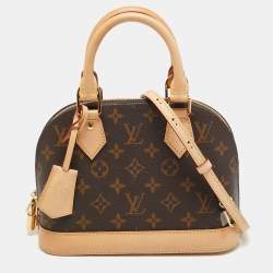 Pre Owned Louis Vuitton Alma BB Monogram Canvas Satchel